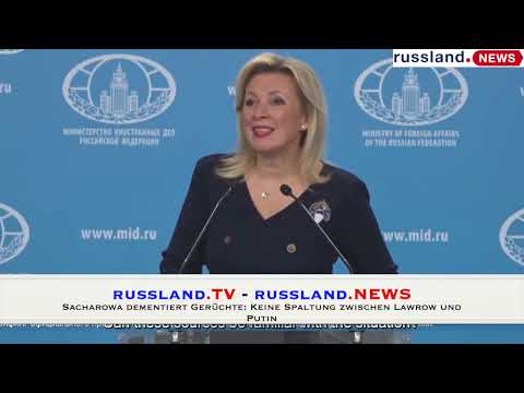 Sacharowa dementiert Gerüchte: Keine Spaltung zwischen Lawrow und Putin