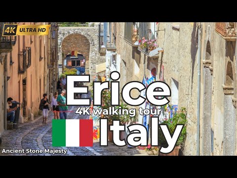 🇮🇹 Ancient Stone Majesty: Erice , Sicily — Timeless Hilltop Walking Tour in 4K