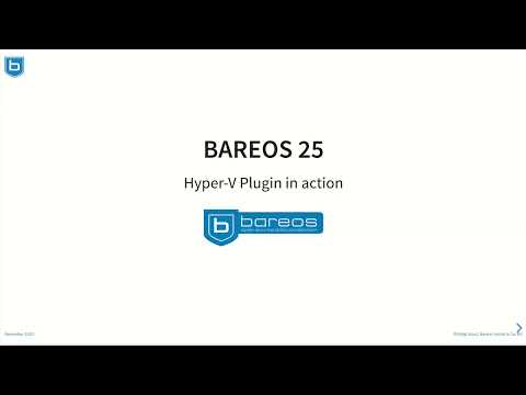 Hyper-V Backups with Bareos 25