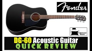 Video thumbnail for Fender DG-60 Acoustic Guitar: Quick Review by Powercoat Music