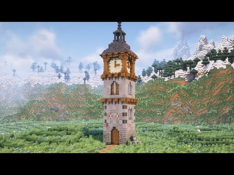 Башня с часами в майнкрафте
