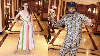 Alia Bhatt wears a colour-blocked, striped dress for Gully Boy promotions