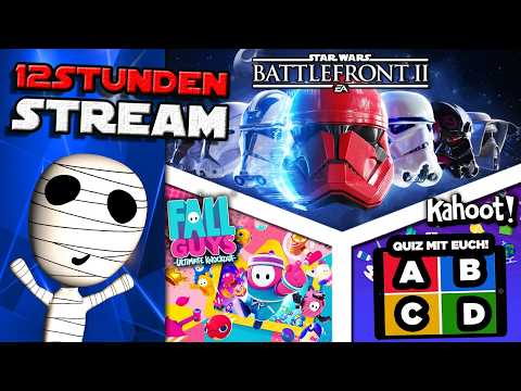 Star Wars Battlefront 2, Fall Guys & Kahoot | Part 1/3 🔴 12 Stunden Stream Live [deutsch]