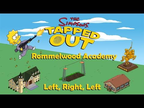 The Simpsons Tapped Out "New Update" (Rommelwood Academy Left, Right, Left)