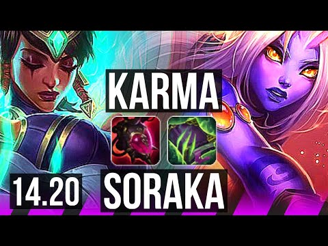 KARMA & Jhin vs SORAKA & Ezreal (SUP) | 4/3/18 | NA Diamond | 14.20