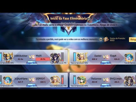 🔴 QUARTAS DE FINAIS DO CAMPEONATO JAMIEL KANON EM AÇÃO -  Saint Seiya : Awakening