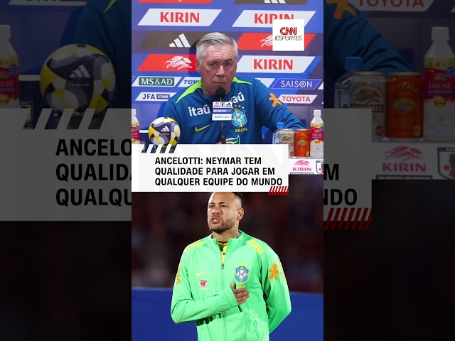 Ancelotti: Em boa forma, Neymar pode jogar em qualquer equipe do mundo