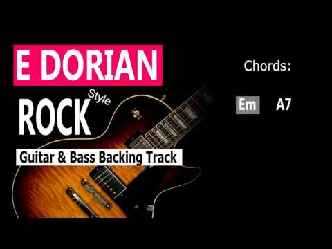 E Dorian Rock Guitar&Bass BackingTrack 130 Bpm