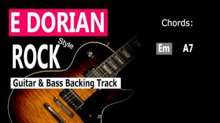 E Dorian Rock Guitar&Bass BackingTrack 130 Bpm