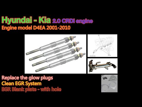 Replace the glow plugs  ( Hyundai - Kia 2.0 CRDi )