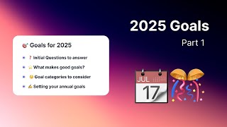 Goals for 2025: The goals you should set and how (pt. 1)