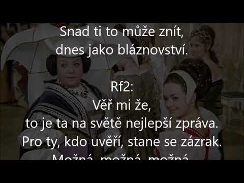 Tři oříšky pro popelku, Iveta Bartošová, karaoke lyrics