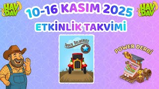 ETKİNLİK TAKVİMİ 10/16 KASIM 2025