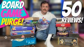 Purging My Unplayed Board Games | 50 Rapid Reviews
