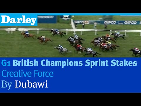 Creative Force by Dubawi wins the G1 British Champions Sprint Stakes at Ascot