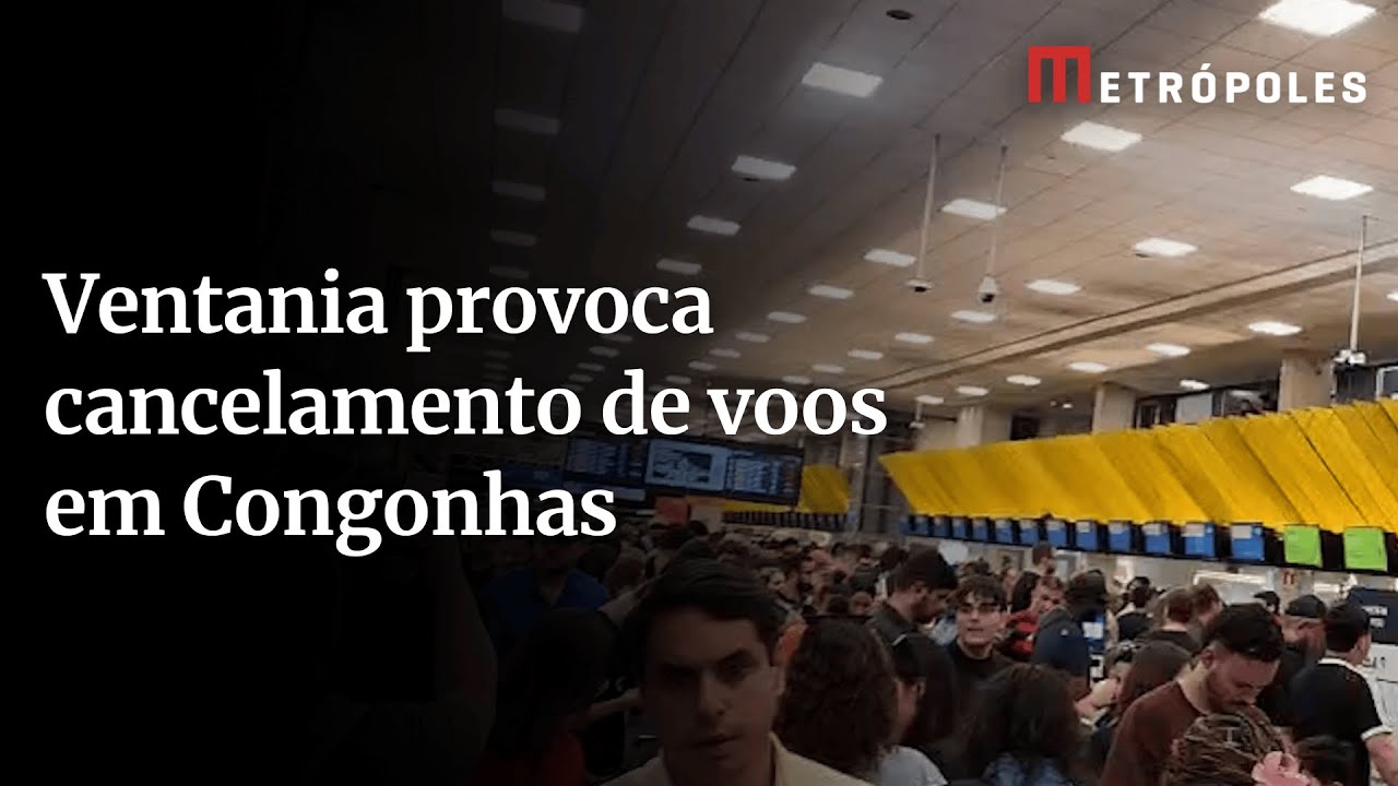 Ventania provoca cancelamento de voos em Congonhas