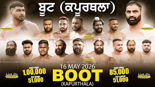 Boot (Kapurthala) Kabaddi Tournament 16 May 2026