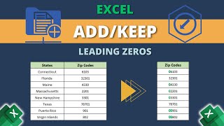 Add or Keep Leading Zeros in Excel