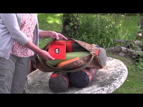 Yoga Mat Bag, Canvas Denim Travel Bag, Original Artwork Designer Bag, Duluth Gift