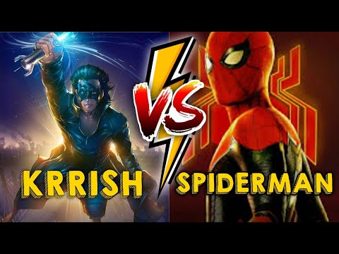 KRRISH VS SPIDER MAN🤯🔥Who Is Powerful💪#krrishvsspiderman #mcu #avengers #marvel #spiderman #krrish