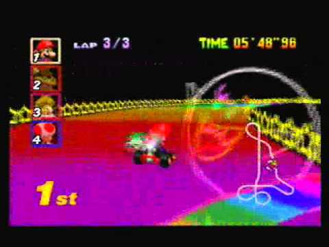 Mario Kart 64 : Rainbow Road + Credits (mode Miroir)
