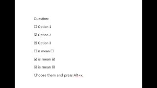 How to put a tick in a box in MS Word just one minute