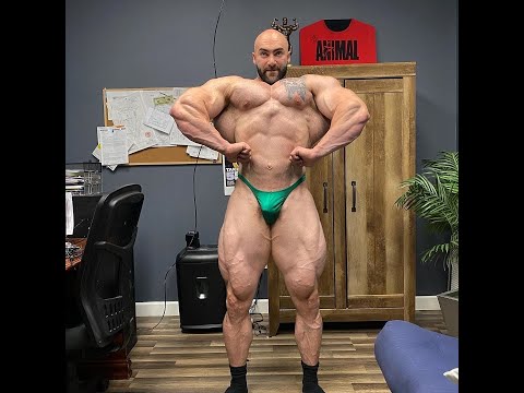Bald bearded testosterone god Vicenzo Masone (#UnitedStates) lets us see his body in briefs/posers