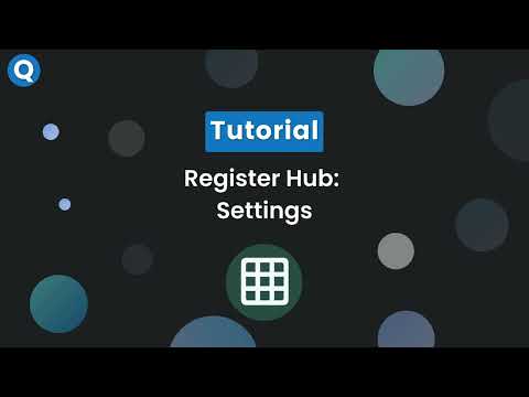 Register Hub - Settings