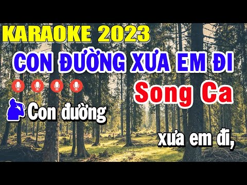 Con Đường Xưa Em Đi Karaoke Song Ca Nhạc Sống 2023 | Trọng Hiếu
