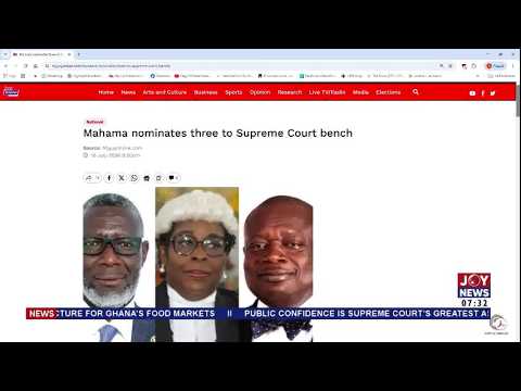 Mahama Nominates Three New Faces to Ghana's Supreme Court