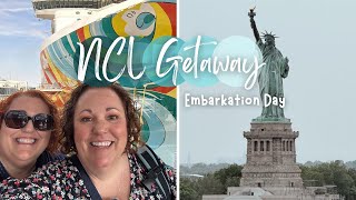 Embarkation Day from New York City 🗽 on the NCL Getaway 🚢 | What to Expect + Balcony Room Tour!