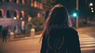Girl Walking Alone At Night Stock Footage  Royalty Free Video Clips   Page 2 3
