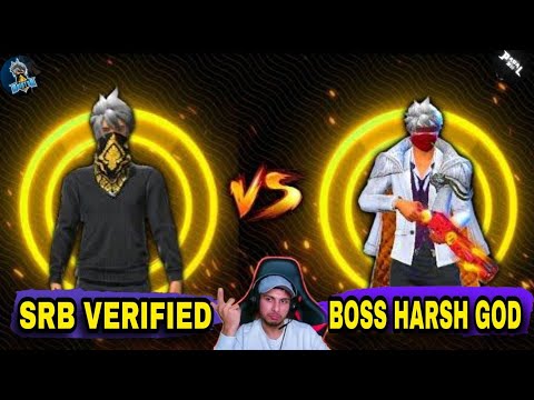 BOSS HARSH GOD VS SRB VERIFIED  || MOBILE VS PC 1V1 Custom Clash Squad Friendly Battel