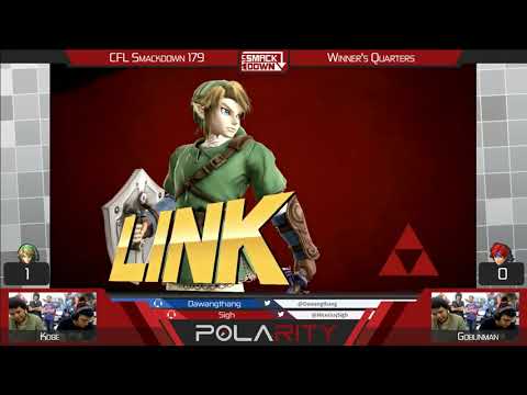 CFL Smackdown 179 WiiU - Goblinman (Roy) vs Kobe (Link) - Winners Quarters
