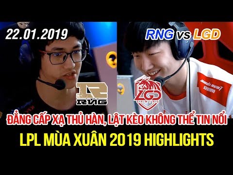 [LPL 2019] RNG vs LGD Game 1 Highlights | Kramer thể hiện đẳng cấp xạ thủ Hàn, lật kèo không tưởng!