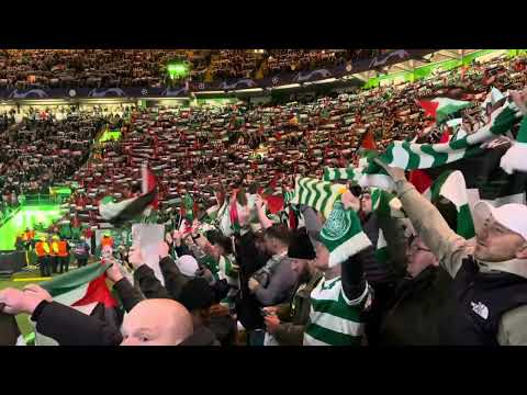 You’ll never walk alone - Celtic Vs Atletico Madrid - A show of support to Palestine