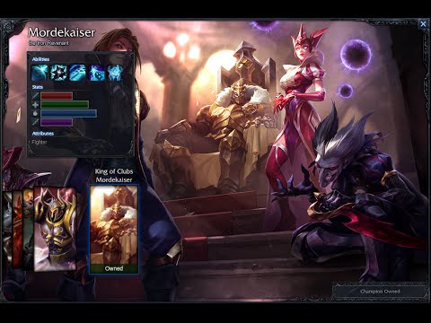 King of Clubs Mordekaiser Skin Spotlight Gameplay 1080p HD League Of Legends