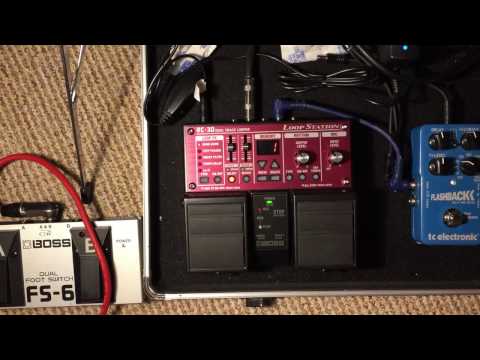 How to use the Boss RC-30 Loopstation Loop Looper Pedal and Boss FS-6 Foot Switch Demo Instructions