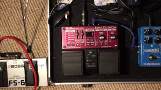 Video thumbnail for How to use the Boss RC-30 Loopstation Loop Looper Pedal and Boss FS-6 Foot Switch Demo Instructions by Philip Campbell Music
