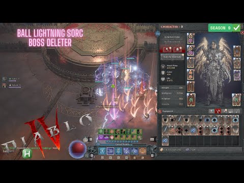 2 Sec T4 Belial | Ball Lightning Sorc P238 BOSS DELETER (Vyrs) - Diablo 4 Season 9 Day 4