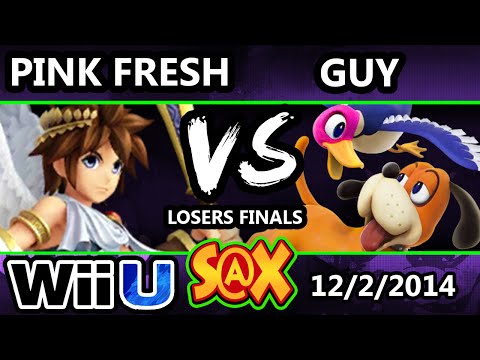 S@X - Pink Fresh (Pit, Peach) Vs. Guy (Duck Hunt) SSB4 Losers Finals - Smash For Wii U
