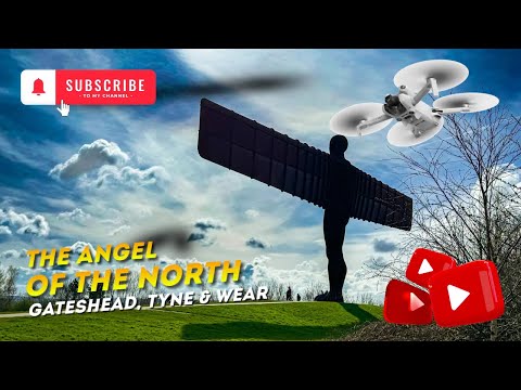 THE ANGEL OF THE NORTH, GATESHEAD, TYNE & WEAR DRONE FLYOVER