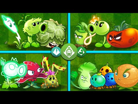 Random 4 Team Plants Battlez PvZ 2 - APPEASE + ELECTRIC + ENFORCE - Who Will Win?