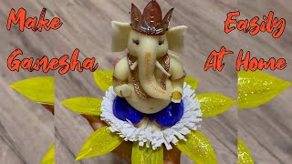 Easy Ganesha Make at Home, Air Dry Clay Ganesha in Easy Steps