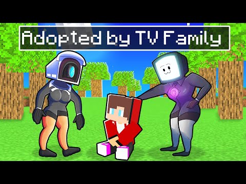 Maizen ADOPTED by a TV and CAMERA WOMAN Family in Minecraft! - Parody Story(JJ and Mikey TV)