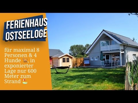 Luxus Ostsee Ferienhaus Ostseeloge für 8 Personen & 4 Hunde 🐕 nur 600 Meter zum Strand