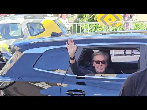 Video Paul McCartney chegando para show no Couto Pereira Curitiba 2023