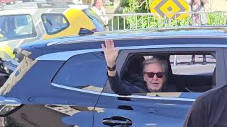 Paul McCartney chegando para show no Couto Pereira Curitiba 2023