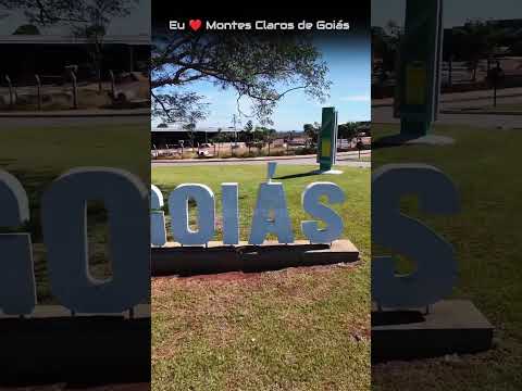 MONTES CLAROS DE GOIÁS, PROJETO VISÃO AÉREA - ENTRADA DA CIDADE.