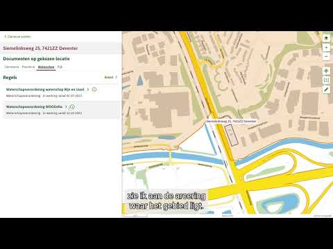 Animatie regels op de kaart bij het Omgevingsloket